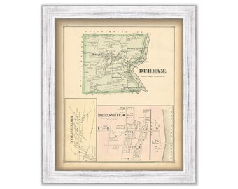 DURHAM, RIEGELSVILLE and KINTNERSVILLE, Pennsylvania  - 1876 Map