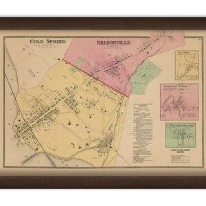 Villages of COLD SPRING and NELSONVILLE, New York 1868 Map