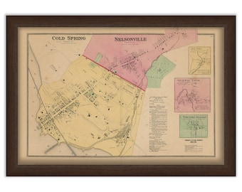 Villages of COLD SPRING and NELSONVILLE, New York 1868 Map