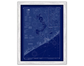 NEW RIVER, North Carolina  -  2017 Nautical Chart Blueprint