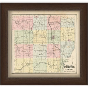 WYOMING COUNTY, New York 1866 Map