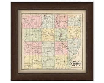 WYOMING COUNTY, New York 1866 Map