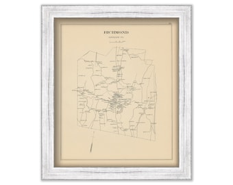 RICHMOND, New Hampshire 1892 Map, Replica or genuine ORIGINAL