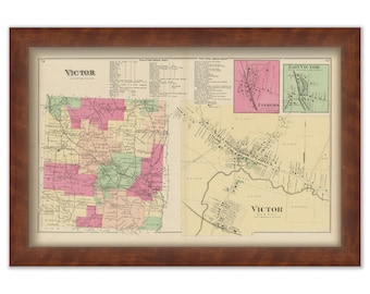 VICTOR, New York 1874 Map