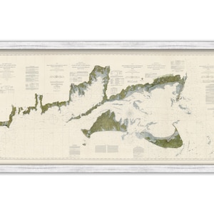 MONOMOY to BLOCK ISLAND 1860 Survey Chart by The U. S. Coast and Geodetic Survey
