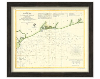 BASS RIVER HARBOR, Cape Cod, Massachusetts -  1854 Nautical Chart
