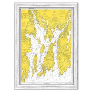 NARRAGANSETT BAY, Rhode Island - Nautical Chart by NOAA 1972