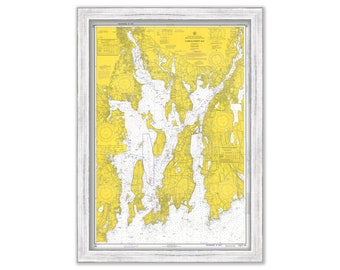 NARRAGANSETT BAY, Rhode Island - Nautical Chart by NOAA 1972