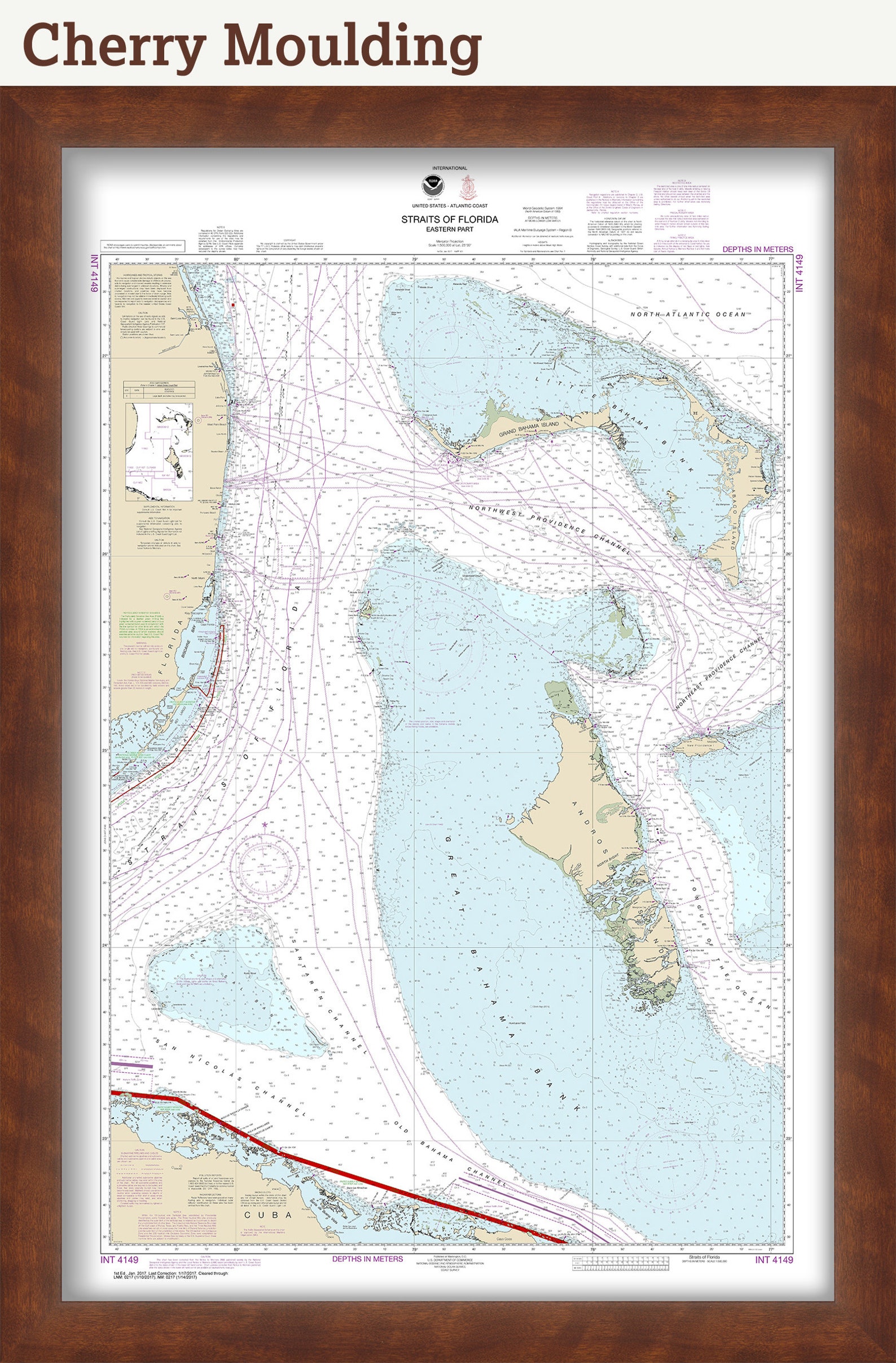 BAHAMAS 2017 Nautical Chart Etsy
