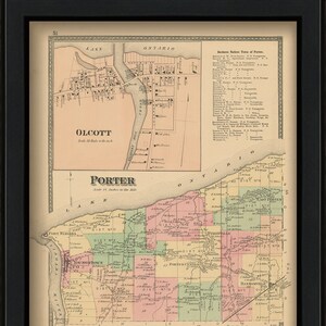PORTER, New York 1875 Map, Replica or Genuine Original image 3