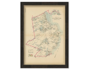 PLYMOUTH, Massachusetts - 1903 Map