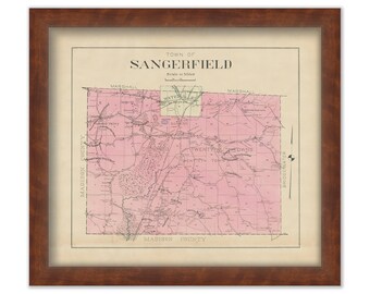 SANGERFIELD, New York 1907 Map