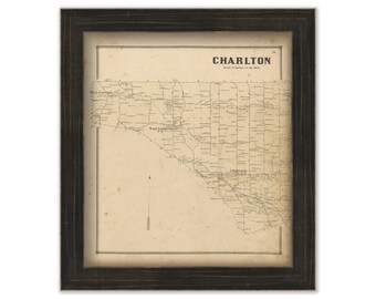 CHARLTON, New York 1866 Map, Replica or GENUINE ORIGINAL