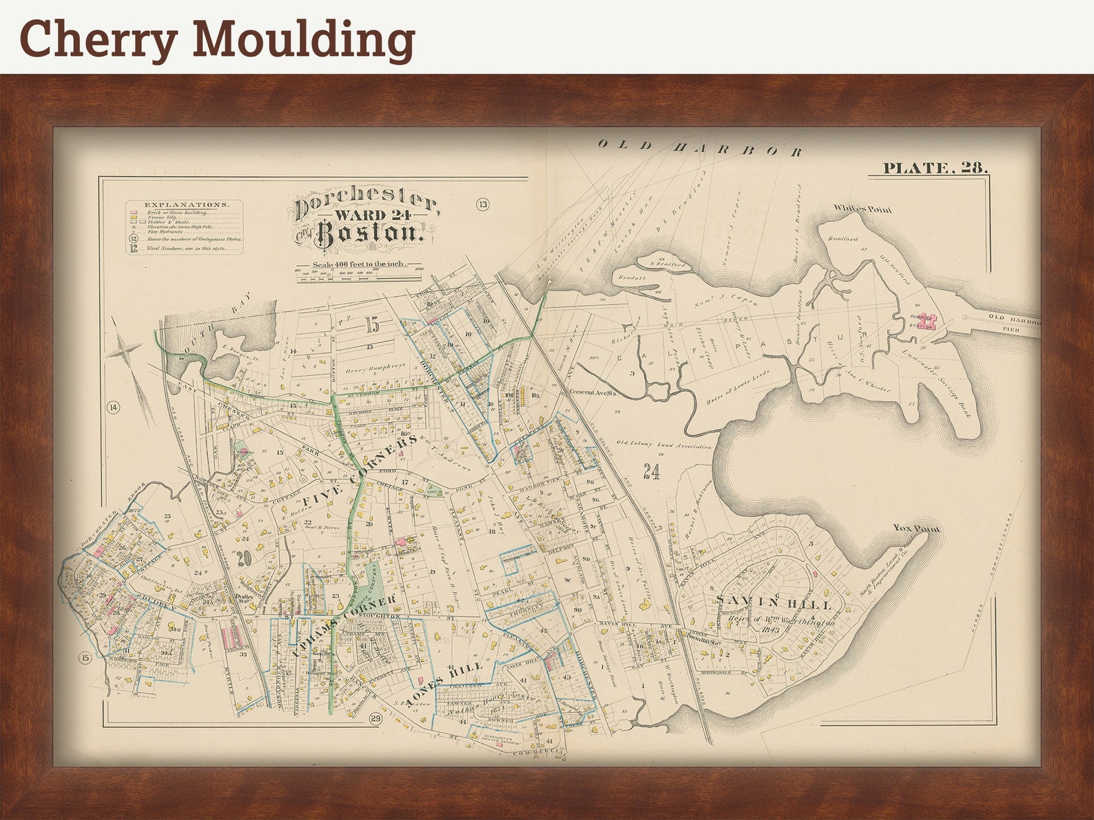 DORCHESTER Boston Massachusetts 1882 Map Replica or Etsy