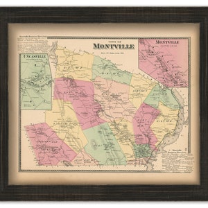 MONTVILLE, Connecticut, 1868 Map