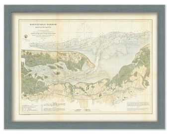 Barnstable Harbor, Massachusetts 1861 Nautical Chart