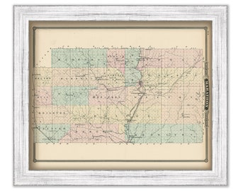 MARATHON COUNTY, Wisconsin 1878 Map, Replica or Genuine Original