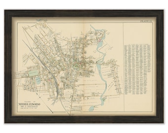 MIDDLEBOROUGH, Massachusetts - 1903 Map