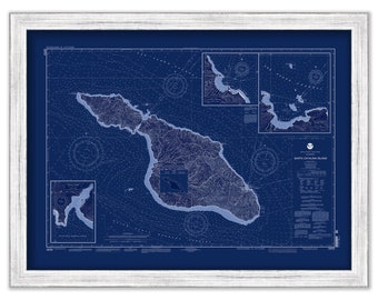 SANTA CATALINA ISLAND, California  - 2004 Nautical Chart Blueprint