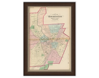 City of ROCHESTER, New York 1872 Map