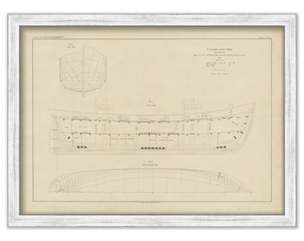 NANTUCKET LIGHTSHIP  - Drawing and Plan of the Lightship 1855