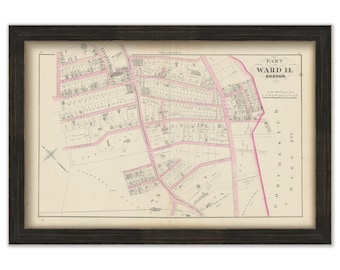 ROXBURY, Massachusetts 1873 Map, Vol. 2 Plate G  - Replica or GENUINE ORIGINAL