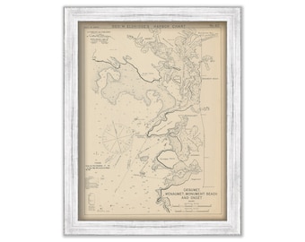 Cataumet, Wenaumet, Monument Beach & Onset, Massachusetts  - Nautical Chart by George W. Eldridge 1901