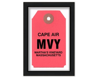 Reproduction Baggage Tag from  CAPE AIR -  Destination Martha's Vineyard, Massachusetts