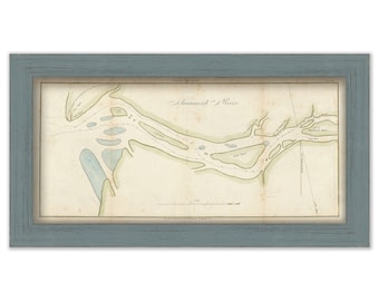 SAVANNAH RIVER, GEORGIA - 1822 Nautical Chart