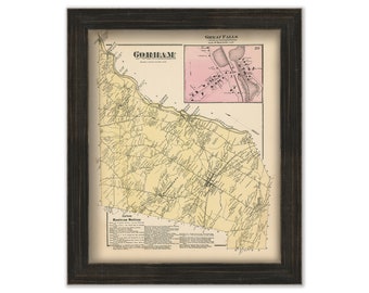 GORHAM, Maine 1871 Map, Replica or Genuine ORIGINAL