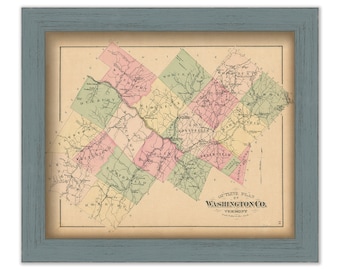 WASHINGTON COUNTY, Vermont - 1873 Map