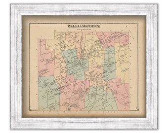 WILLIAMSTOWN, Vermont 1877 Map - Replica or Genuine ORIGINAL