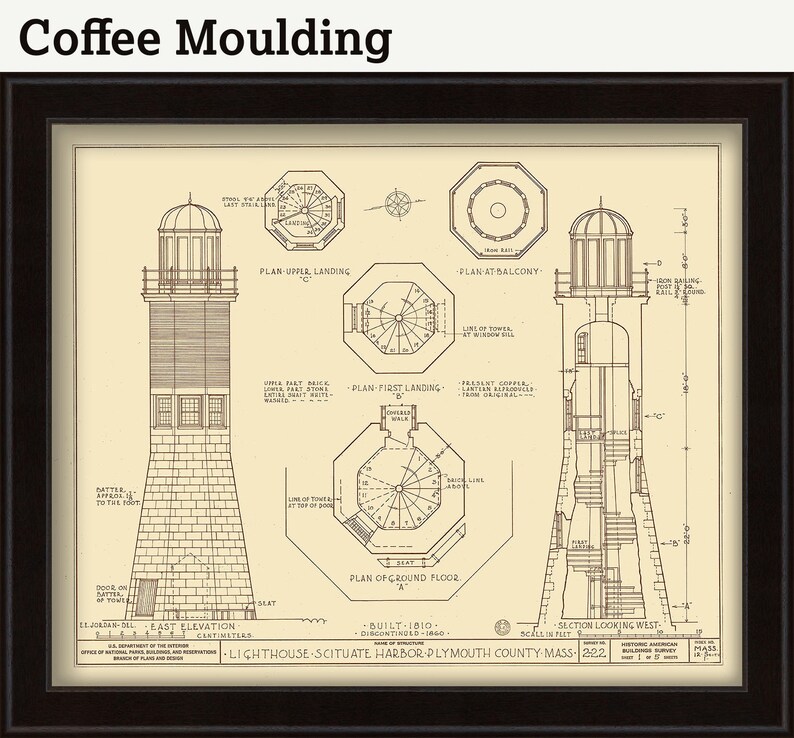 Scituate Light House 1810-Architectural Drawings image 4