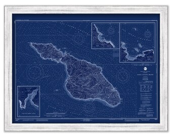 SANTA CATALINA ISLAND, California  - 1992 Nautical Chart Blueprint