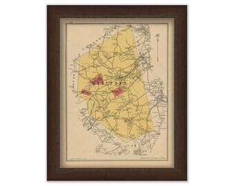 WESTFORD, Massachusetts 1889 Map - Replica or Genuine ORIGINAL