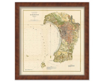 Burlington, Vermont 1872 Nautical Chart