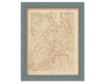 CORNWALL, SHARON and SALISBURY, Connecticut 1893 Topographic Map - Replica or Genuine Original