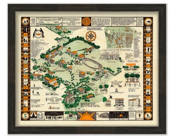 SYRACUSE UNIVERSITY, New York - 1928 Map