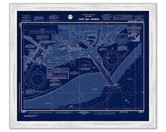 CAPE MAY HARBOR, New Jersey 2017 Nautical Chart Blueprint