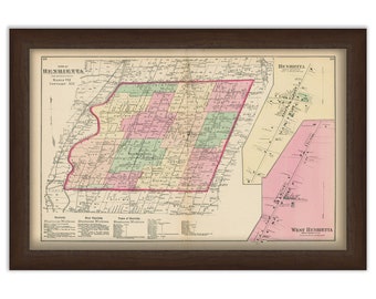 Town of HENRIETTA, New York 1872 Map