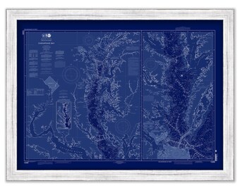 CHESAPEAKE BAY, Maryland/Virginia  -   2014 Nautical Chart Blueprint