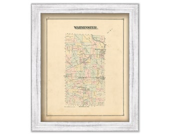 WARMINSTER, Pennsylvania  - 1876 Map