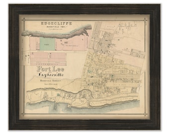 Edgecliff, Fort Lee and Taylorville, New Jersey 1876 - Replica or GENUINE ORIGINAL