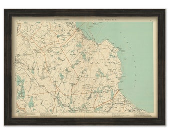 PLYMOUTH, Massachusetts and the surrounding area, 1904 Map/Chart - Replica or GENUINE Original