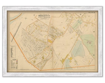 BRIGHTON, Massachusetts 1899 map, Plate 39 - Replica or Genuine ORIGINAL