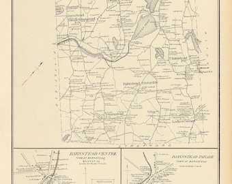 BARNSTEAD, New Hampshire 1892 Map