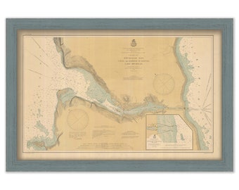 STURGEON BAY, Wisconsin - 1901 Nautical Chart