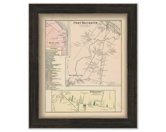 PORT MONMOUTH, New Jersey 1873 Map - Replica or Genuine ORIGINAL