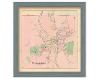 MIDDLEBURY COLLEGE, Middlebury, Vermont - 1871 Map