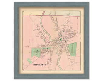 MIDDLEBURY COLLEGE, Middlebury, Vermont - 1871 Map